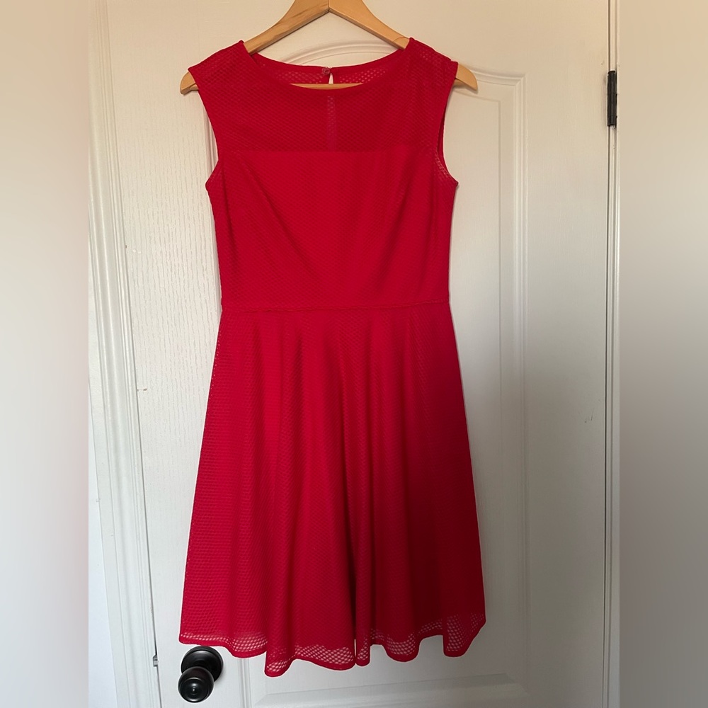 Elegant coral Sleeveless Dress